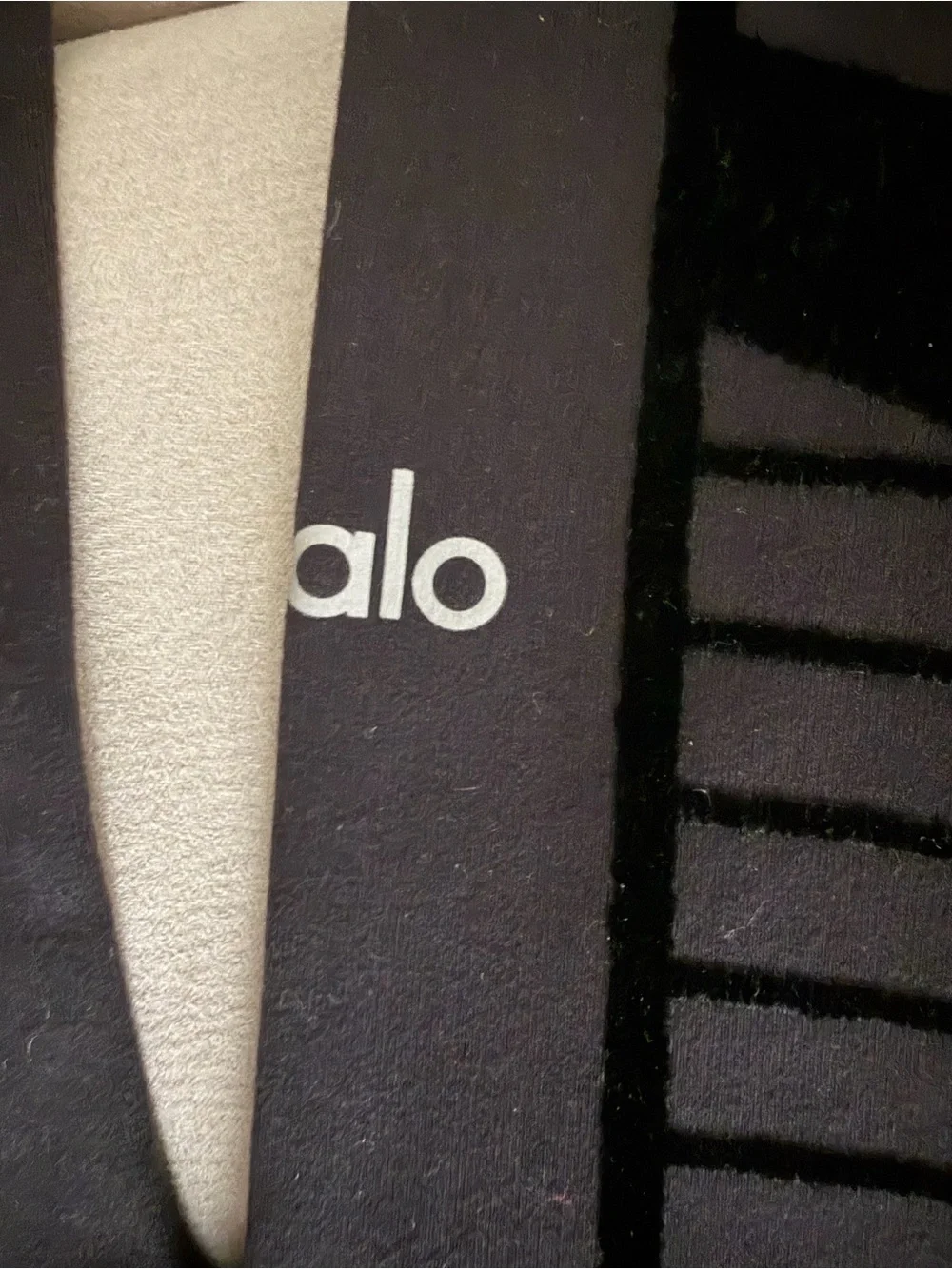 ALO Yoga Black High-Waist Jeggings with Textured Paneling